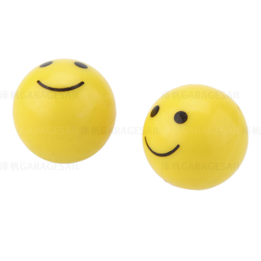 Valve Caps - Smile - Yellow