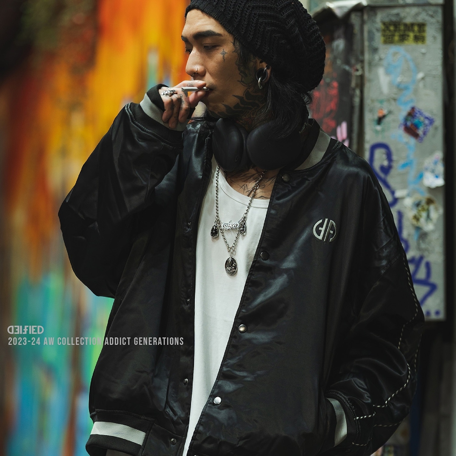 DEIFIED LOGO 刺繡字體 寬鬆版型 橫須賀外套