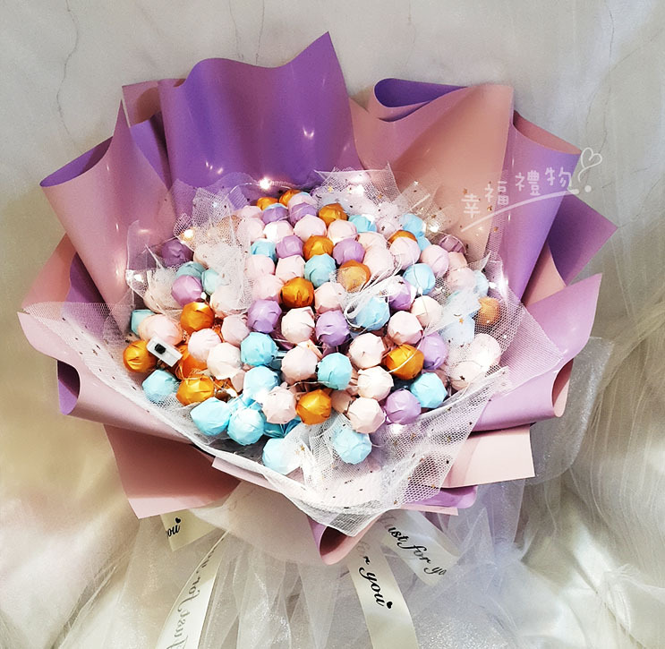 100枝棒棒糖花束,棒棒糖燈光花束