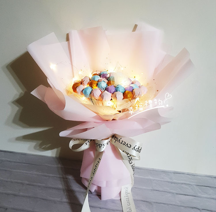 50枝棒棒糖花束,棒棒糖燈光花束