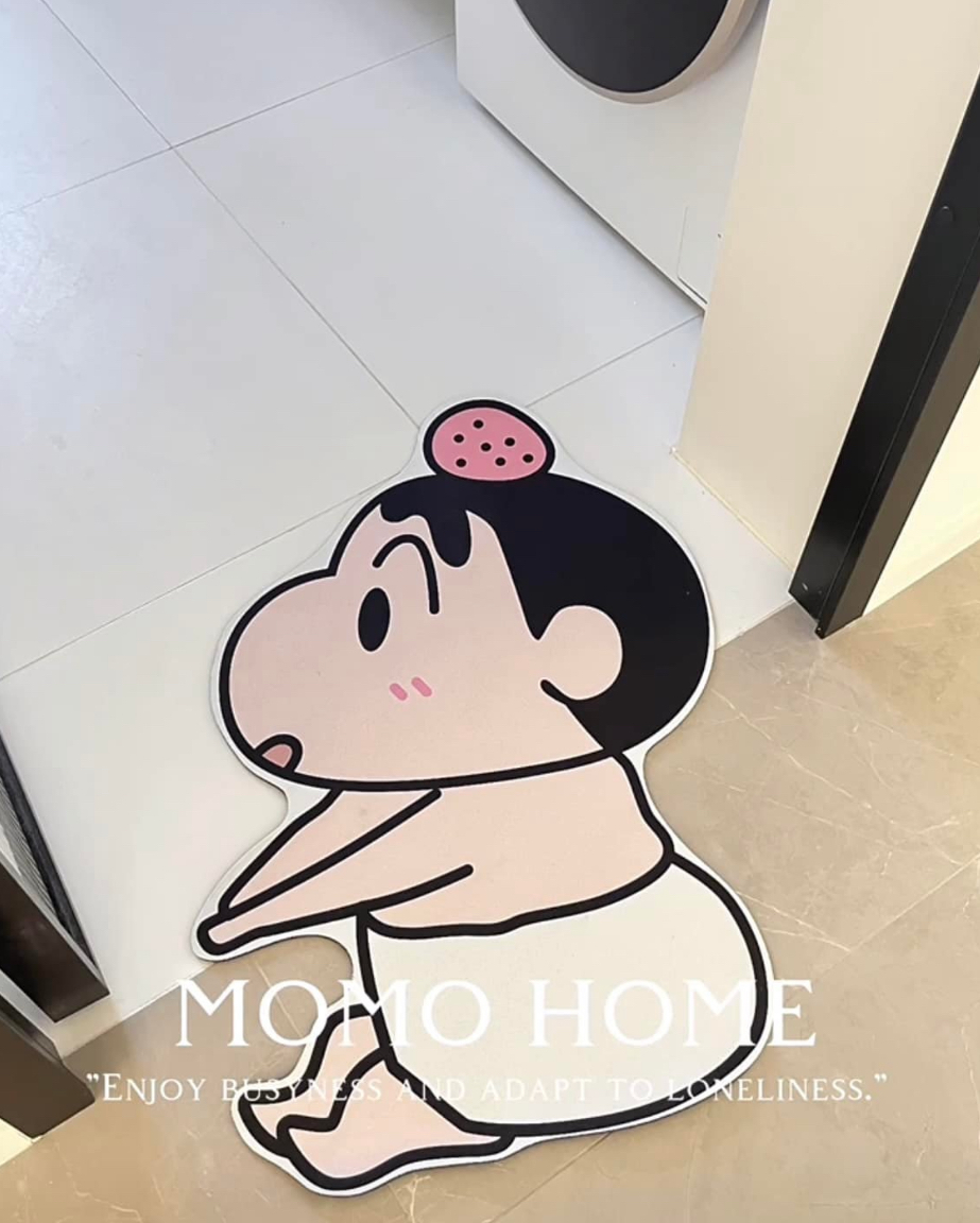 Crayon bathroom floor mat