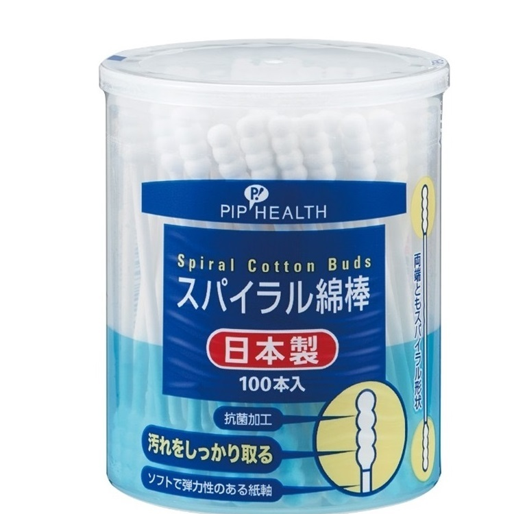 PIP - 【100支】螺旋型抗菌棉花棒 (H028)