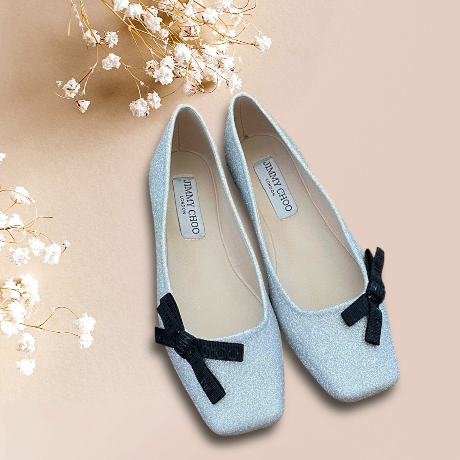 Jimmy choo🔅JC蝴蝶🦋結平底鞋