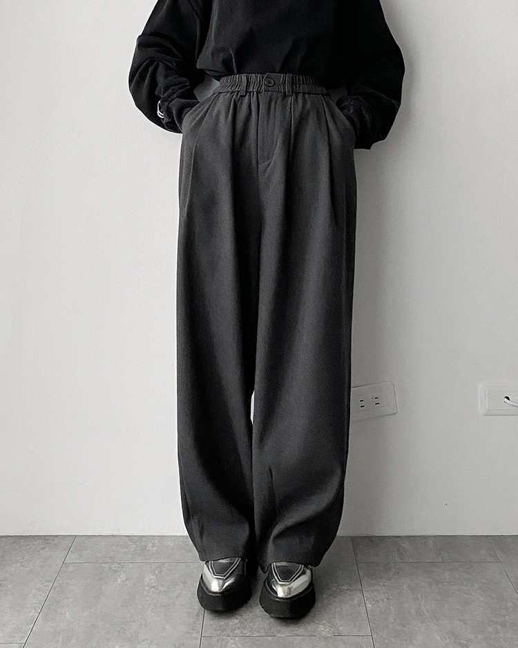 MFP-2469 呢料打褶長褲