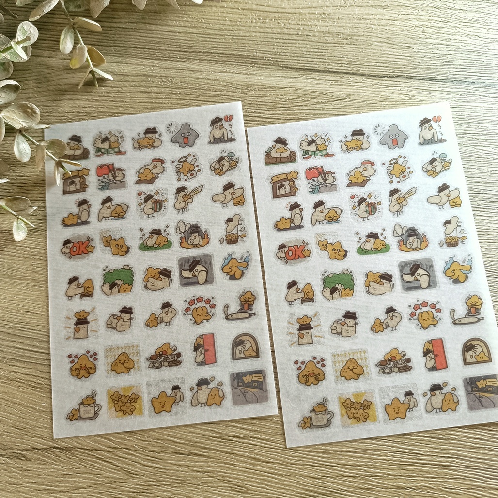 山泥泥．小鳥先生與星星的溫柔陪伴 轉印貼紙