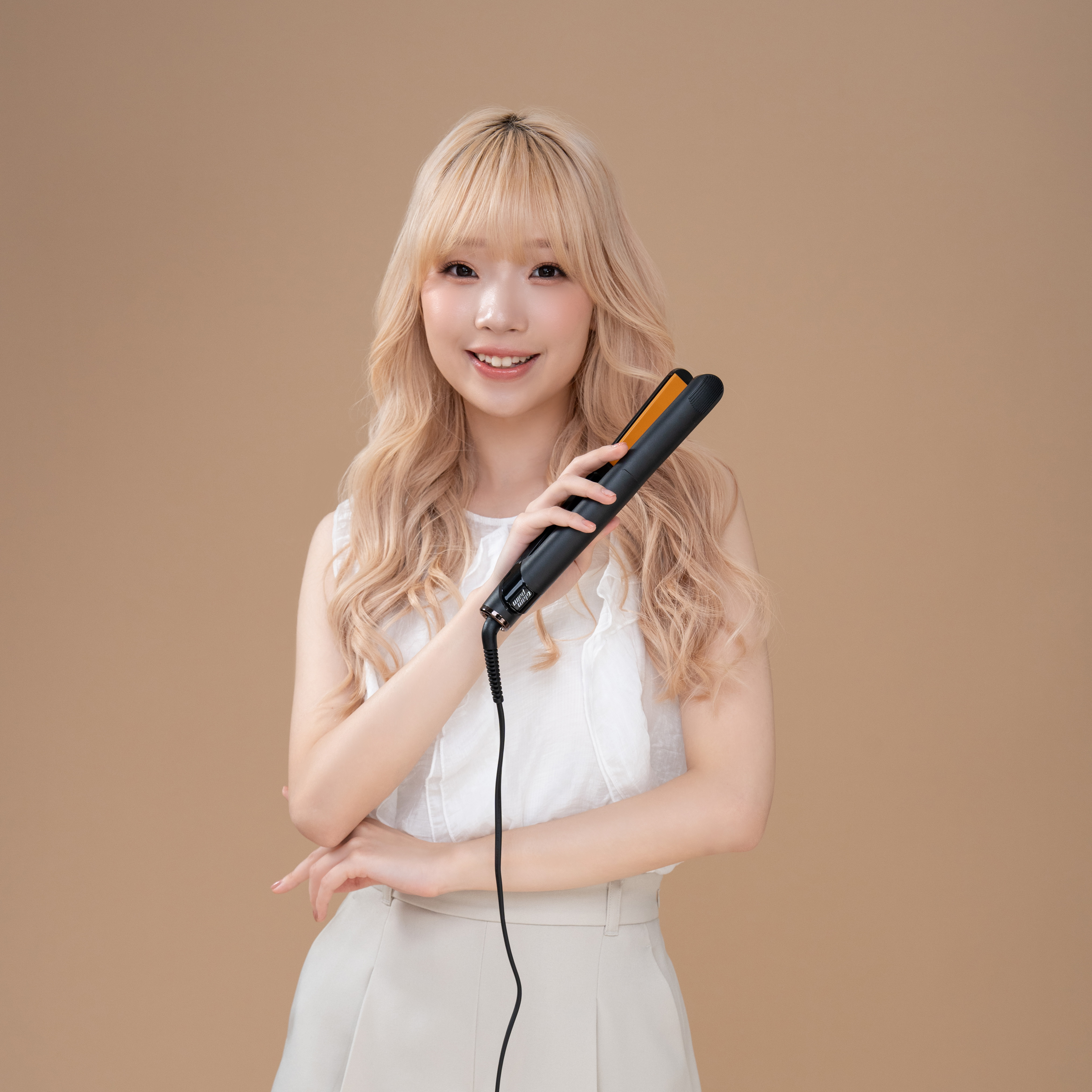 Glampalm GP201T 專業造型夾 [平面｜板闊1寸] - 經典橙黑色_8809254809139