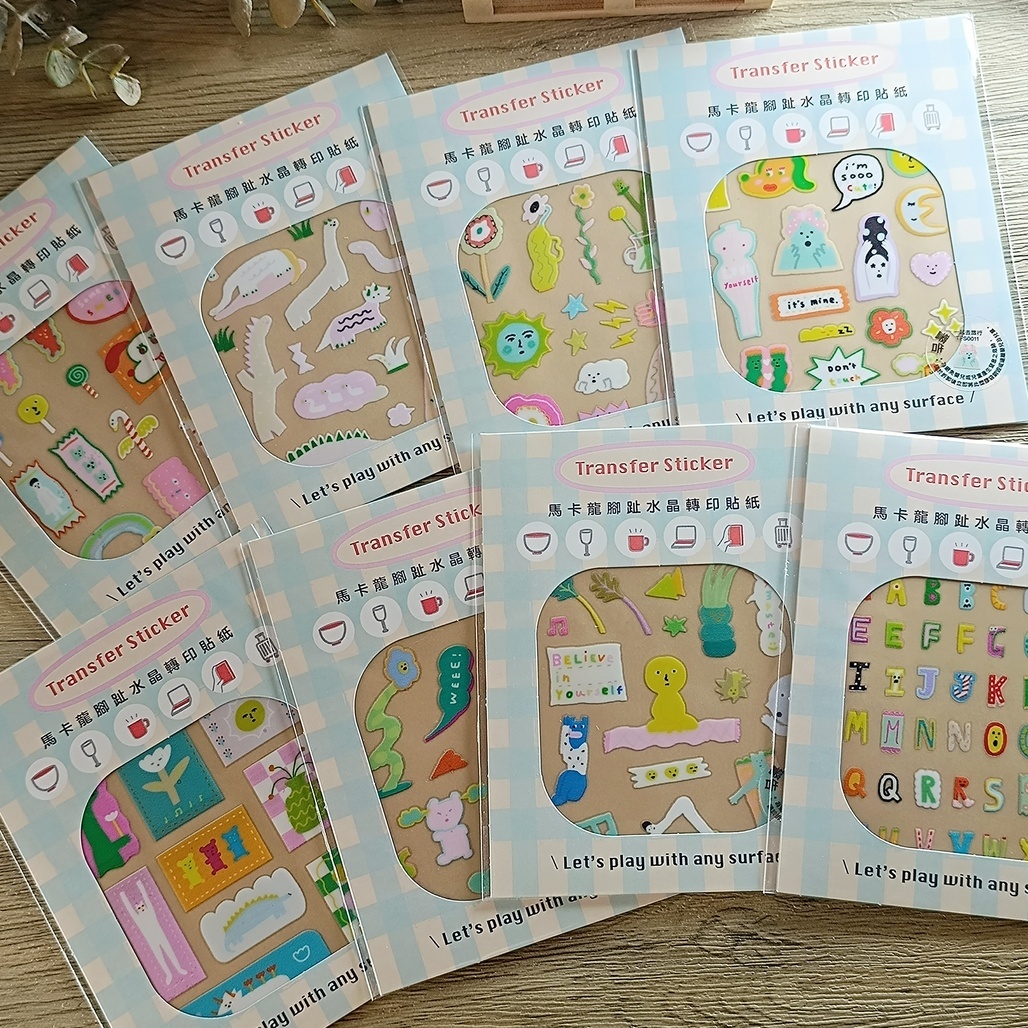 馬卡龍腳趾．水晶轉印貼紙 共八款