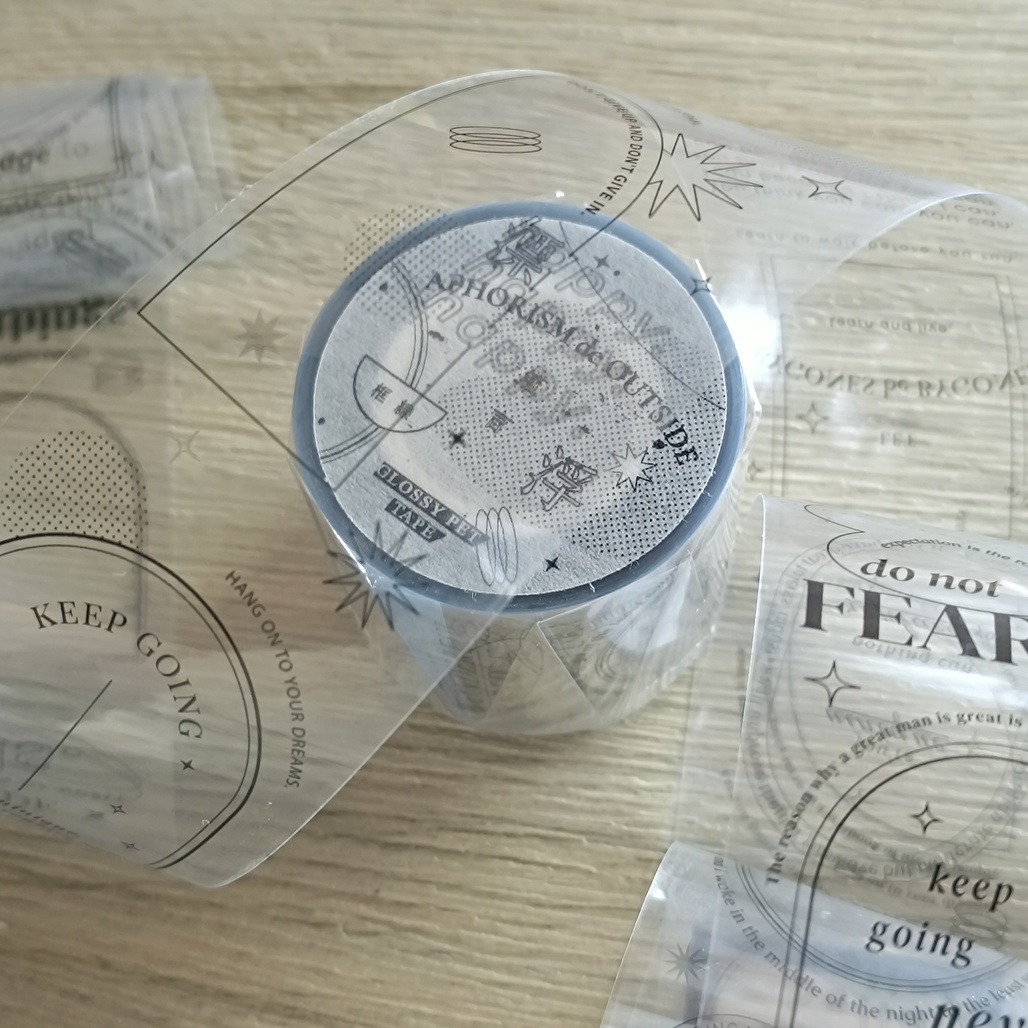 小行星B610．漂浮箴言:框線 4.5cm亮面PET膠帶 <整捲/分裝>