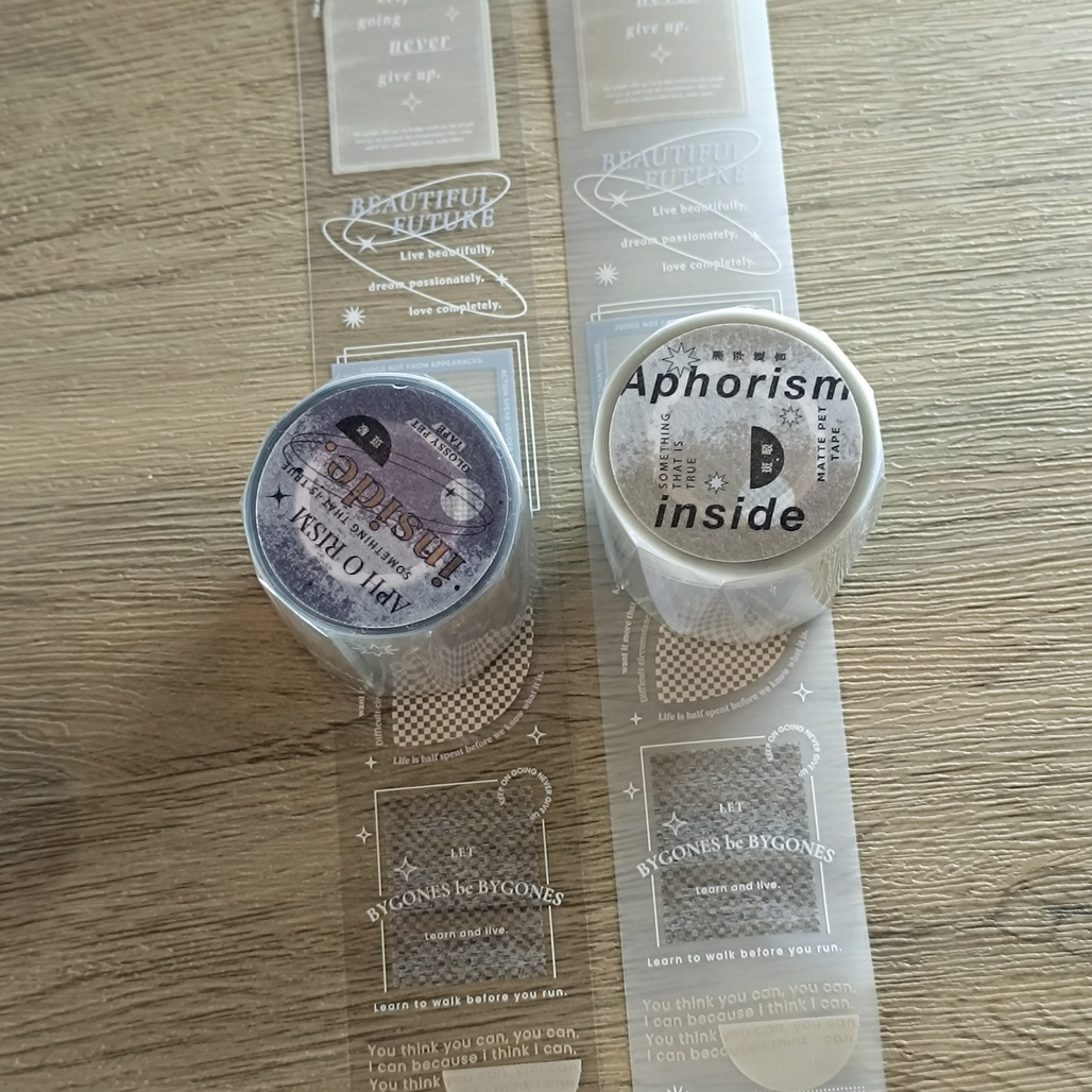 小行星B610．漂浮箴言:斑駁 4.5cm霧面/亮面PET膠帶 <整捲/分裝>