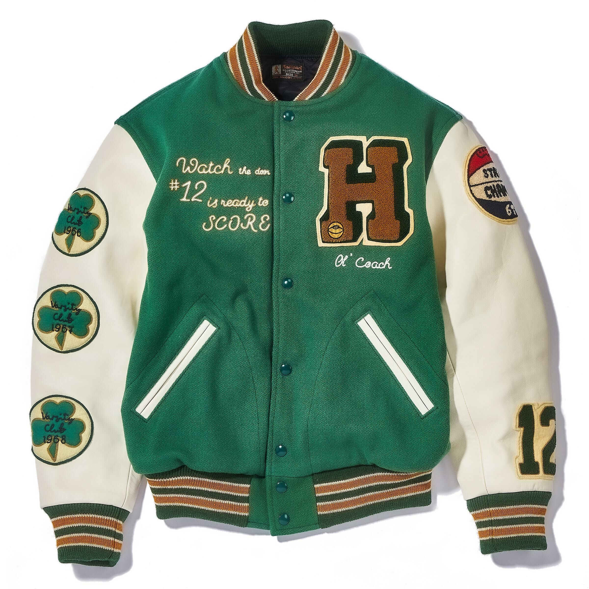 The Real McCoy's - Wool Varsity Jacket / Shamrocks