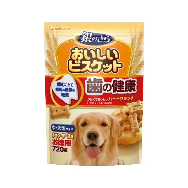 Unicharm|牛奶芝士雞肉味潔齒健骨狗餅乾720g (UIC-9347)
