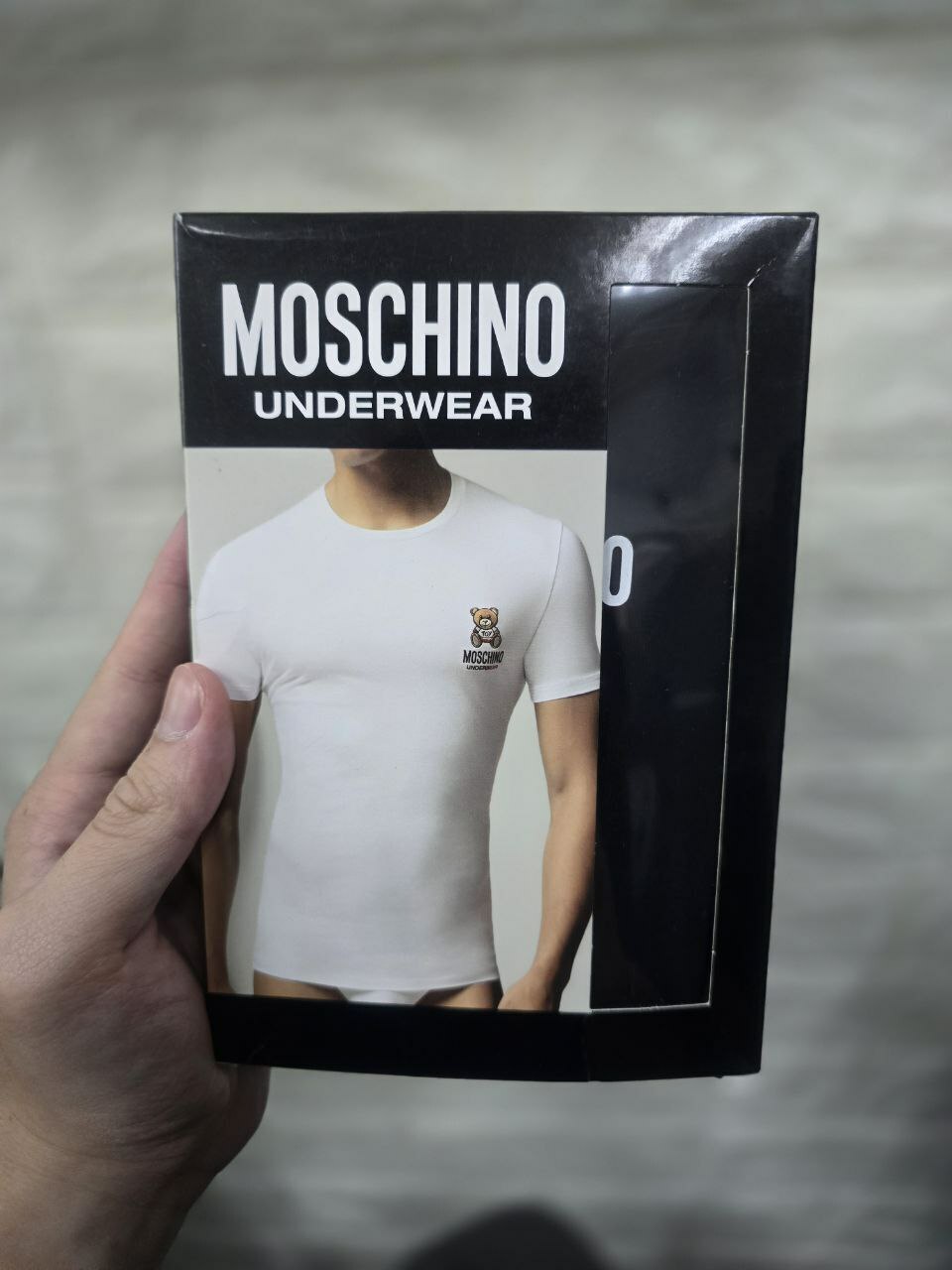 [S] MOSCHINO UNDERWEAR COTTON STRETCH T-SHIRT,BLACK, V1V078444100555 (SM784)