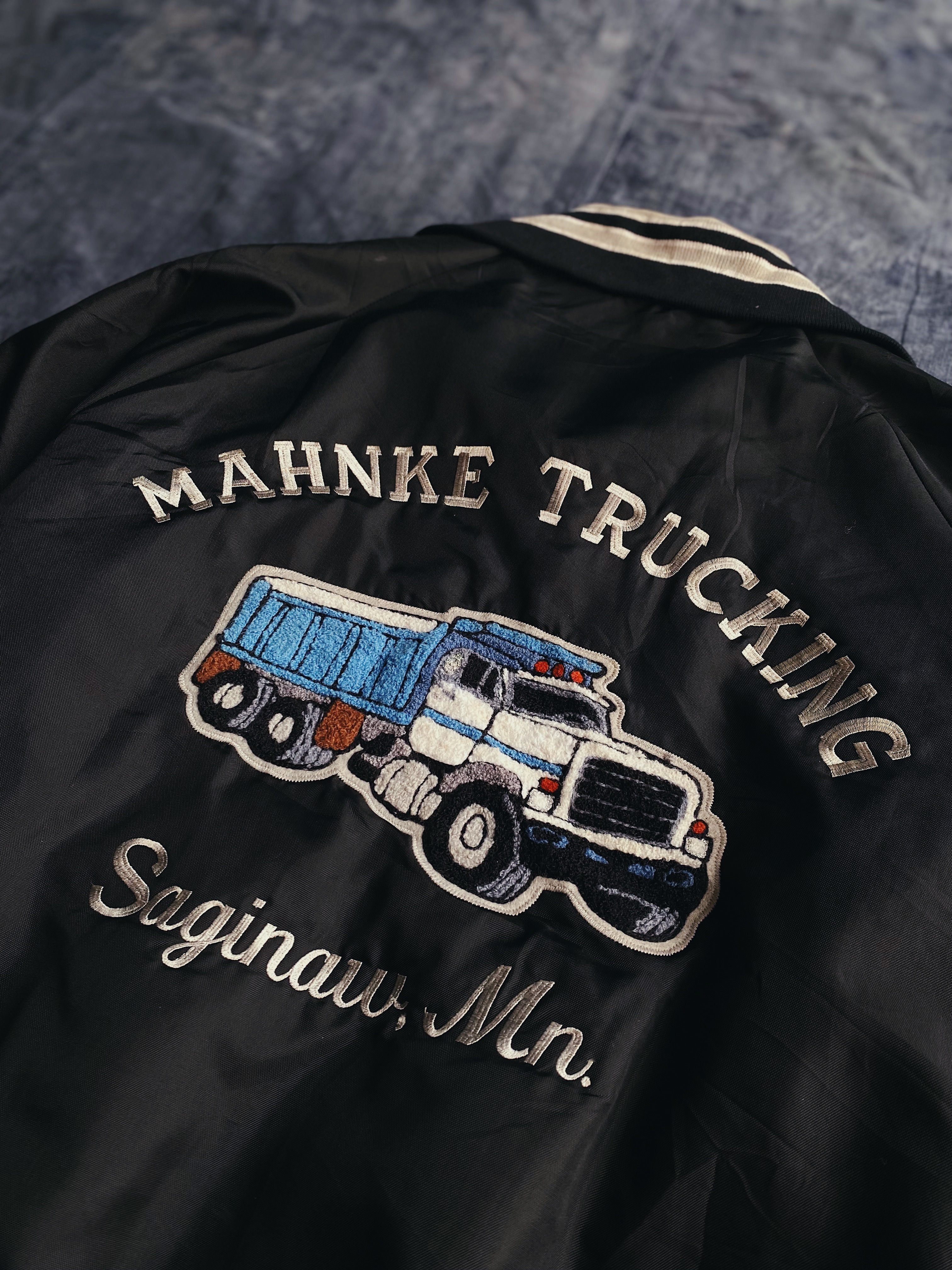 Vintage BUTWIN baseball Jacket / 美國製教練夾克/黑色防風棒球外套