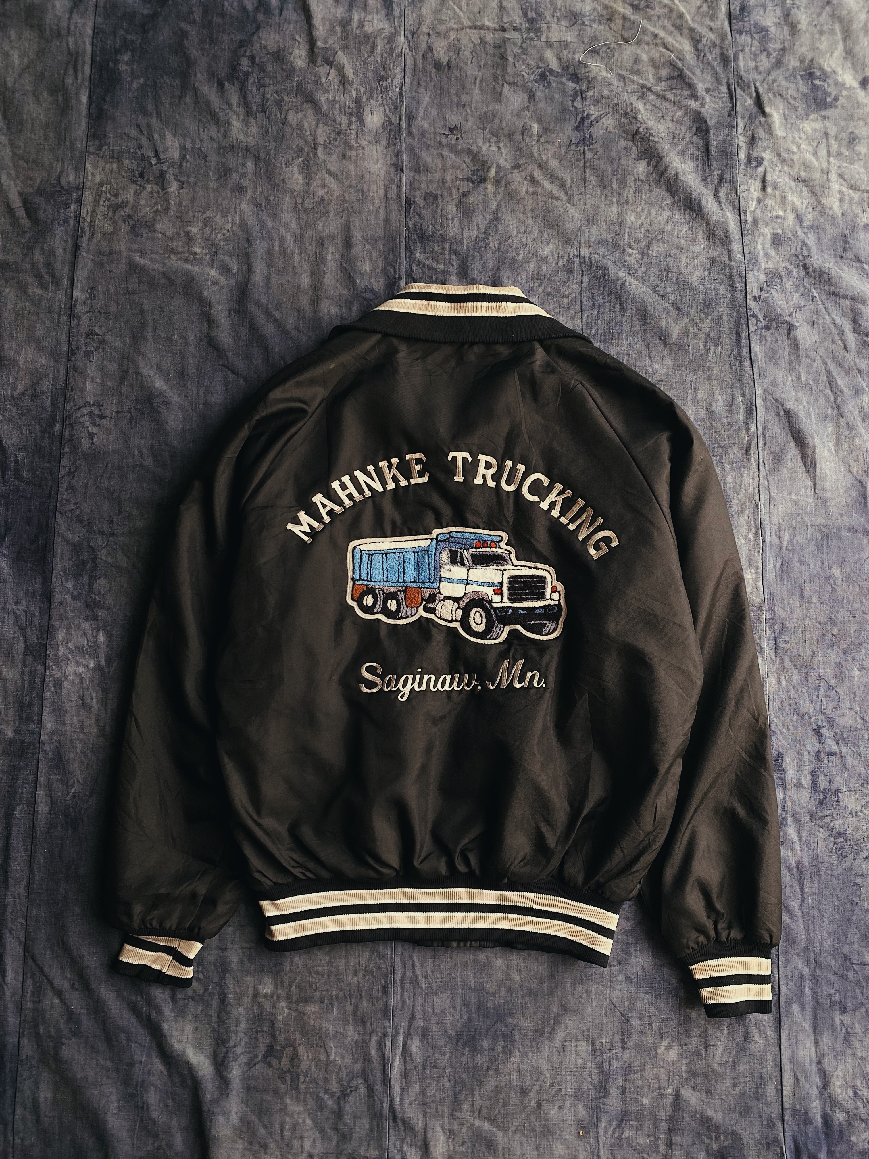 Vintage BUTWIN baseball Jacket / 美國製教練夾克/黑色防風棒球外套