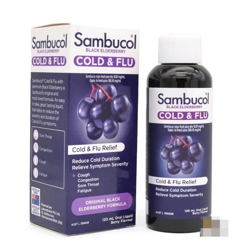 Sambucol - 黑接骨木漿果抗感冒和流感 2歲-成人 120ML