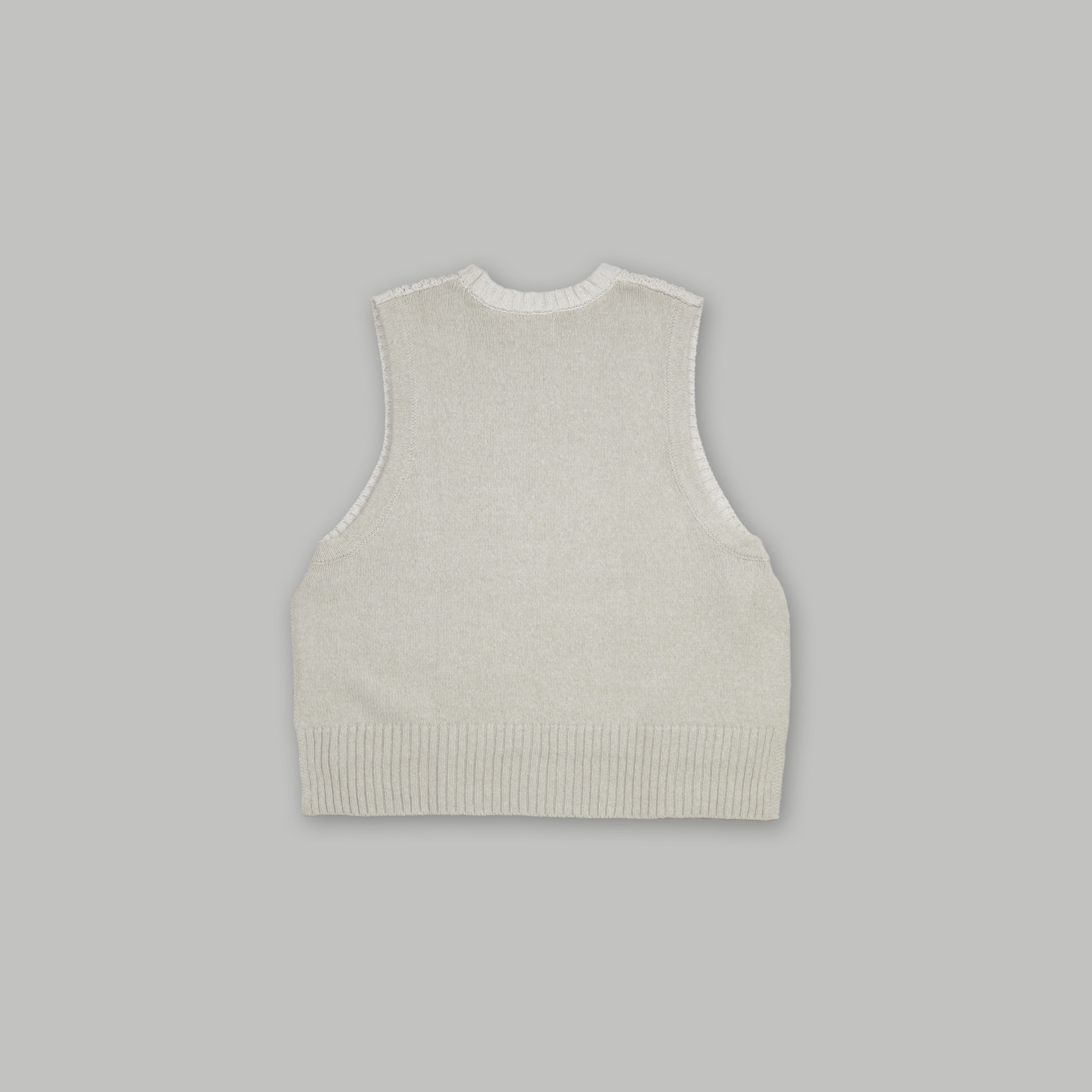 J.P.L. 圓領華夫格針織側釦背心 ╭ 2色 ╮