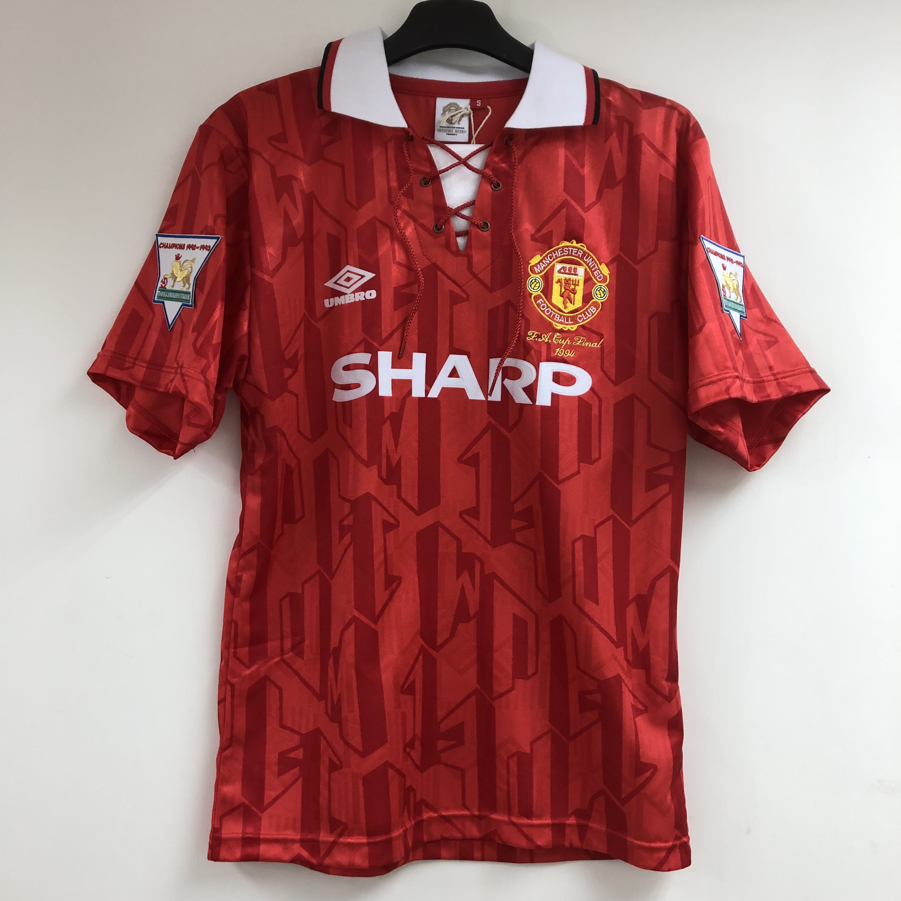 曼聯復刻版球衣1994足總盃決賽球衣