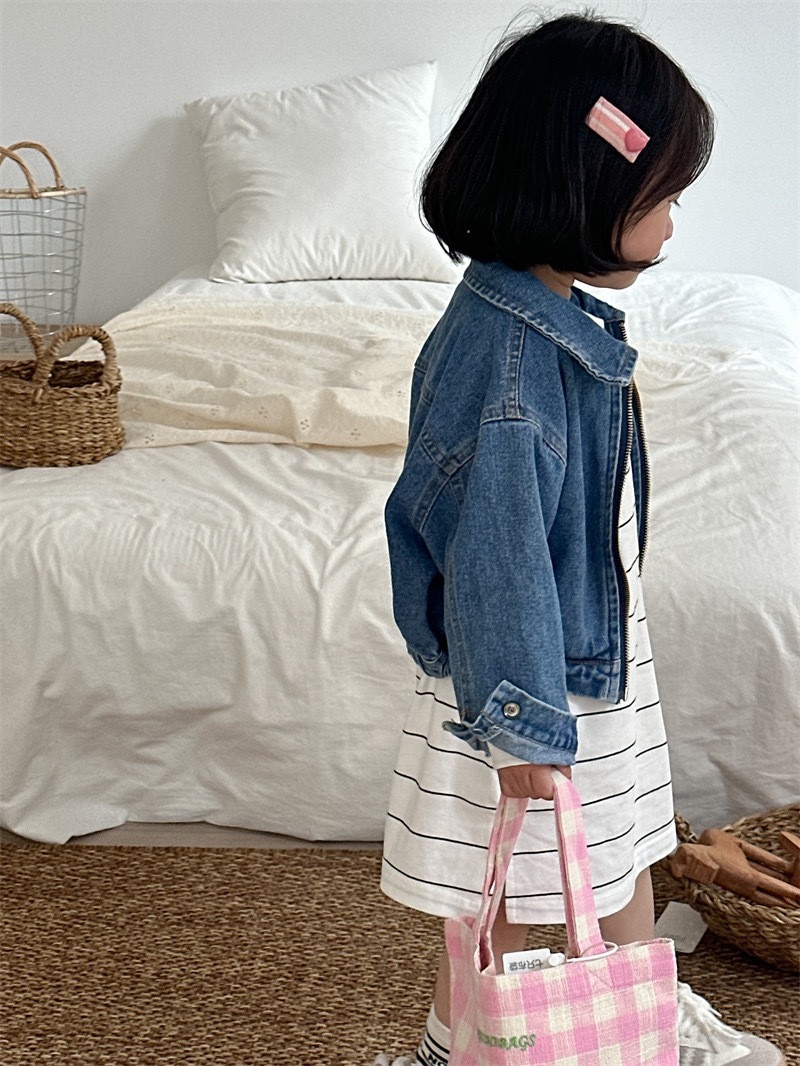 復古拉鍊牛仔外套