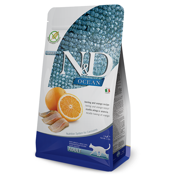 [對抗劈價大毒瘤限時優惠] N&D – 天然頂級無穀系列 成貓-鯡魚甜橙 Grain Free Herrings with Orange 10kg