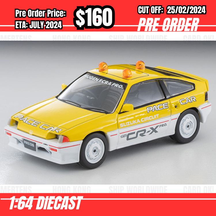 PO-$160 * Tomytec * 1:64 LV-N318b Ballard Sports MUGEN CR-X PRO Suzuka Circuit Pace Car Yellow/White [OD09/02]