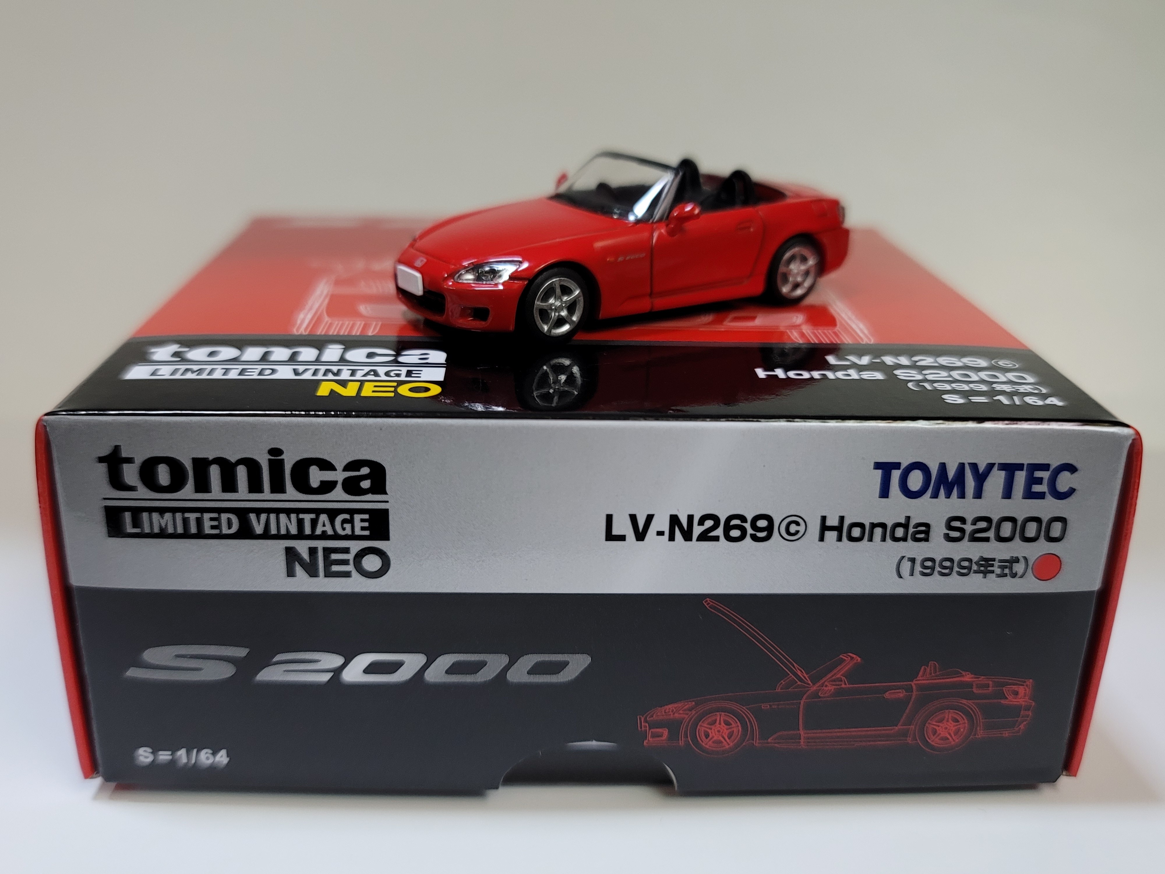 TOMYTEC Honda S2000 LV-N280 1/64 2台 Tomytec 1/64 LV-N269c Honda S2000 (red) 99 year model