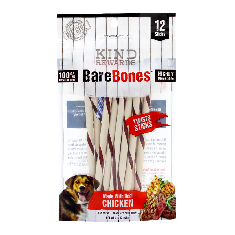 美國Kind Rewards「賞寵」雞肉牛肉味扭扭潔齒棒12支裝(KR-6192)