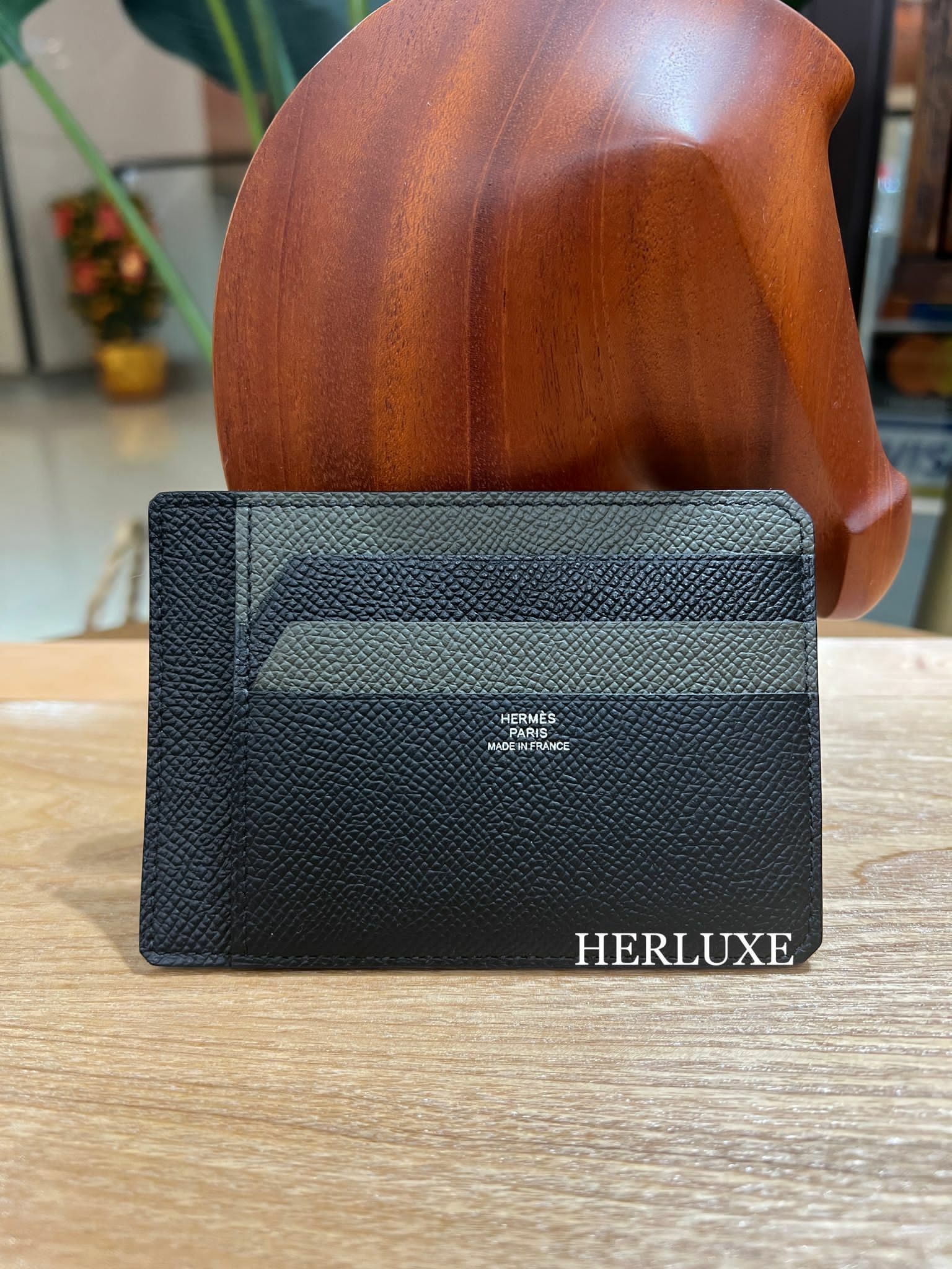 P-carted city 8CC bicolore noir/vert de gris epsom