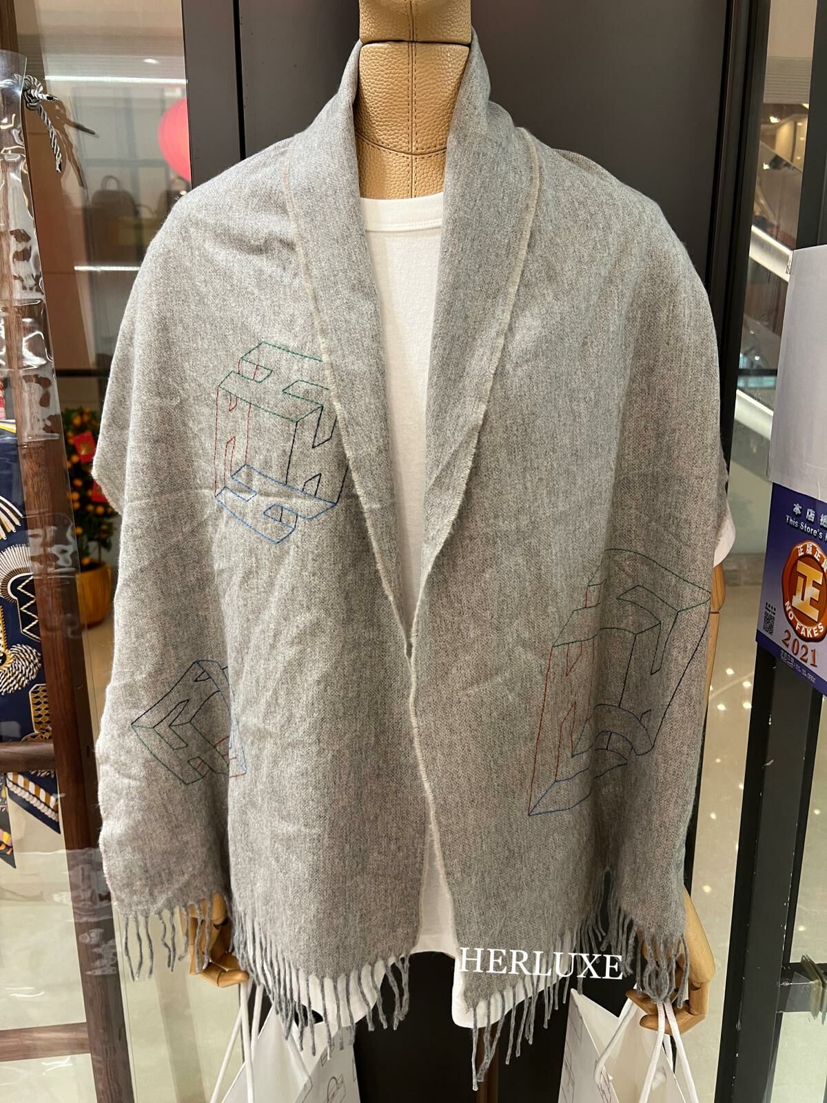 Muffler 40x160cm grey