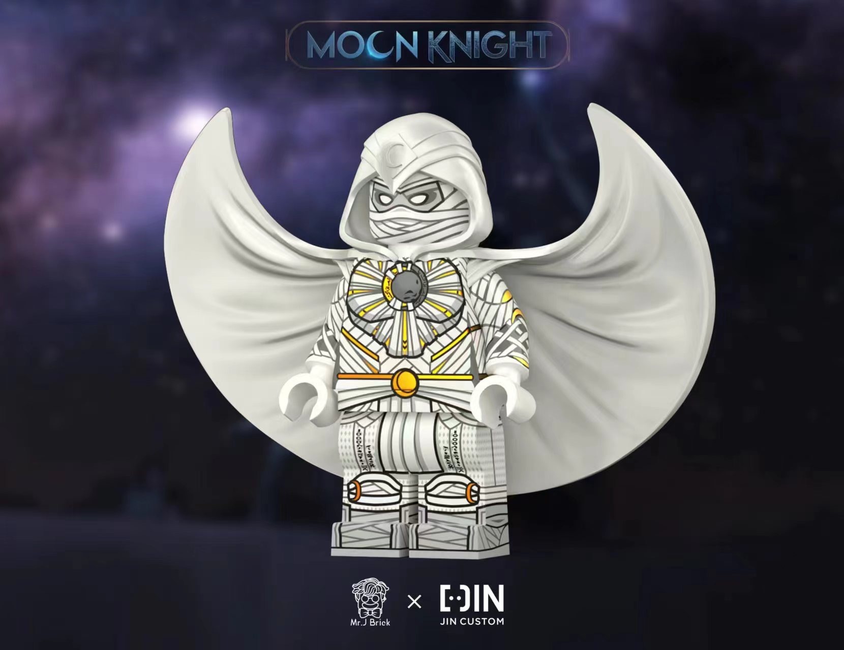 [Jin Customs X MrJ] [In Stock] Moon Knight - Combat Ver  (PADprinted)