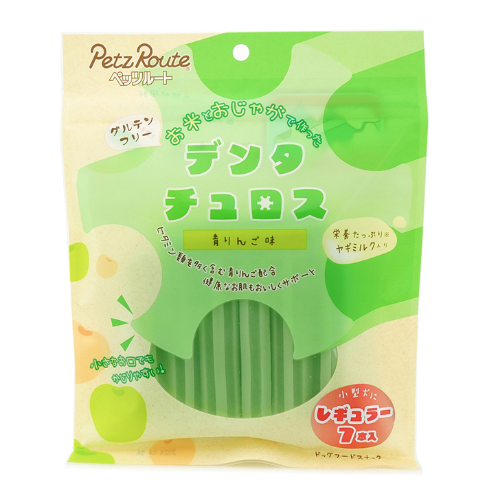 PetzRoute 犬用潔齒骨 青蘋果味．7枝