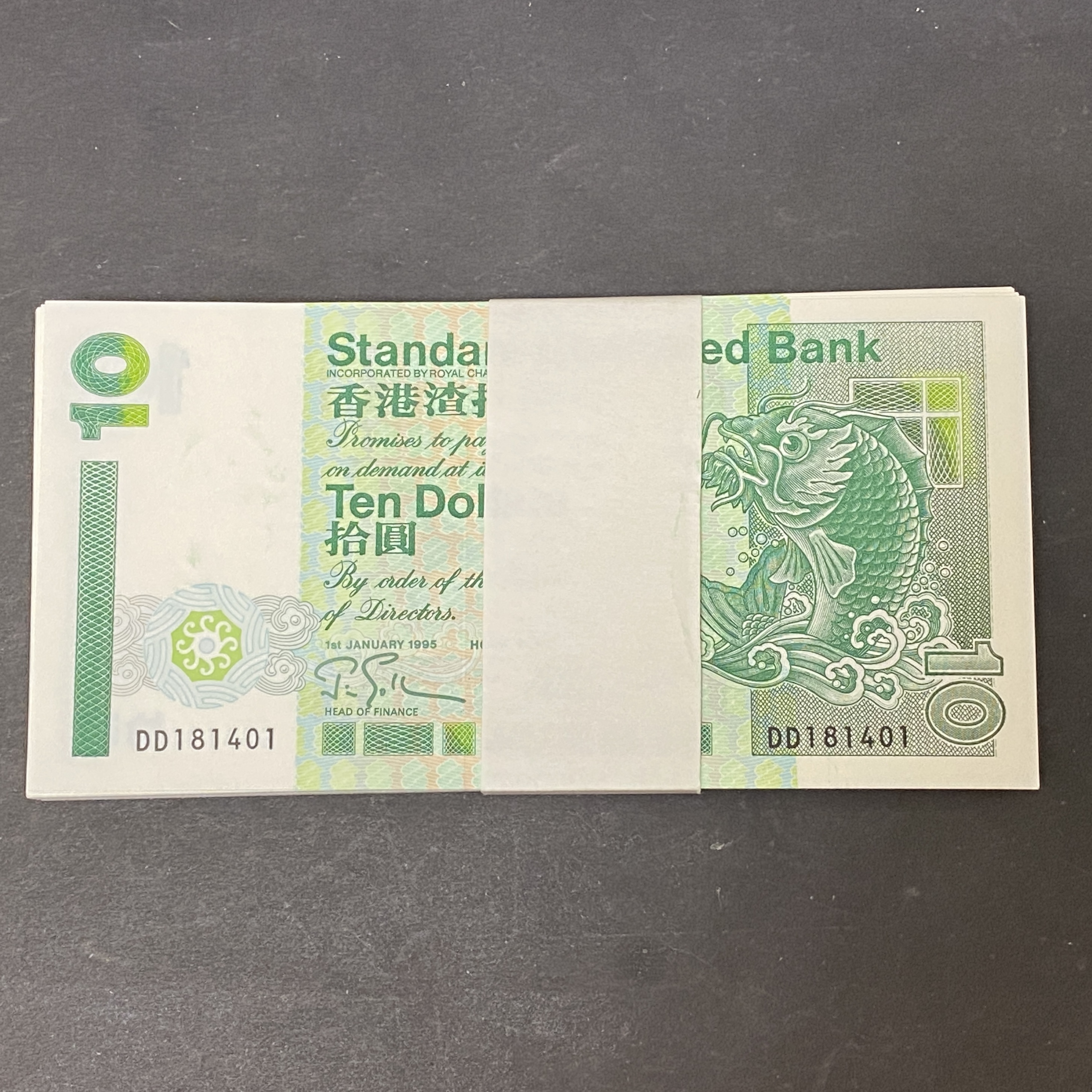 1995 SCB 10 dollars 100 pieces (UNC condition) DD 181401-500