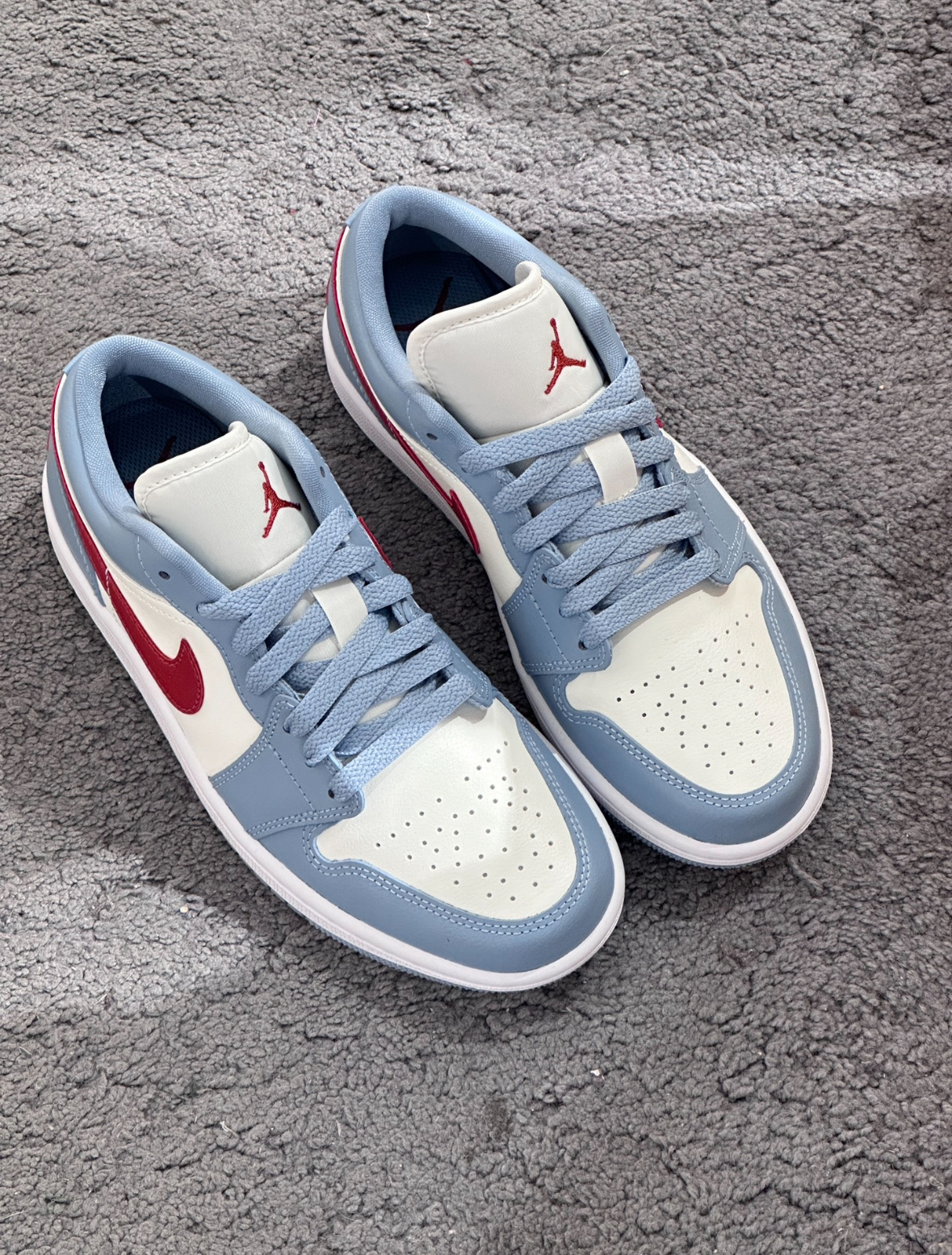 Nike Air Jordan 1 Low 復古霧霾藍 藍白 藍色 皮革 DC0774-164/預購