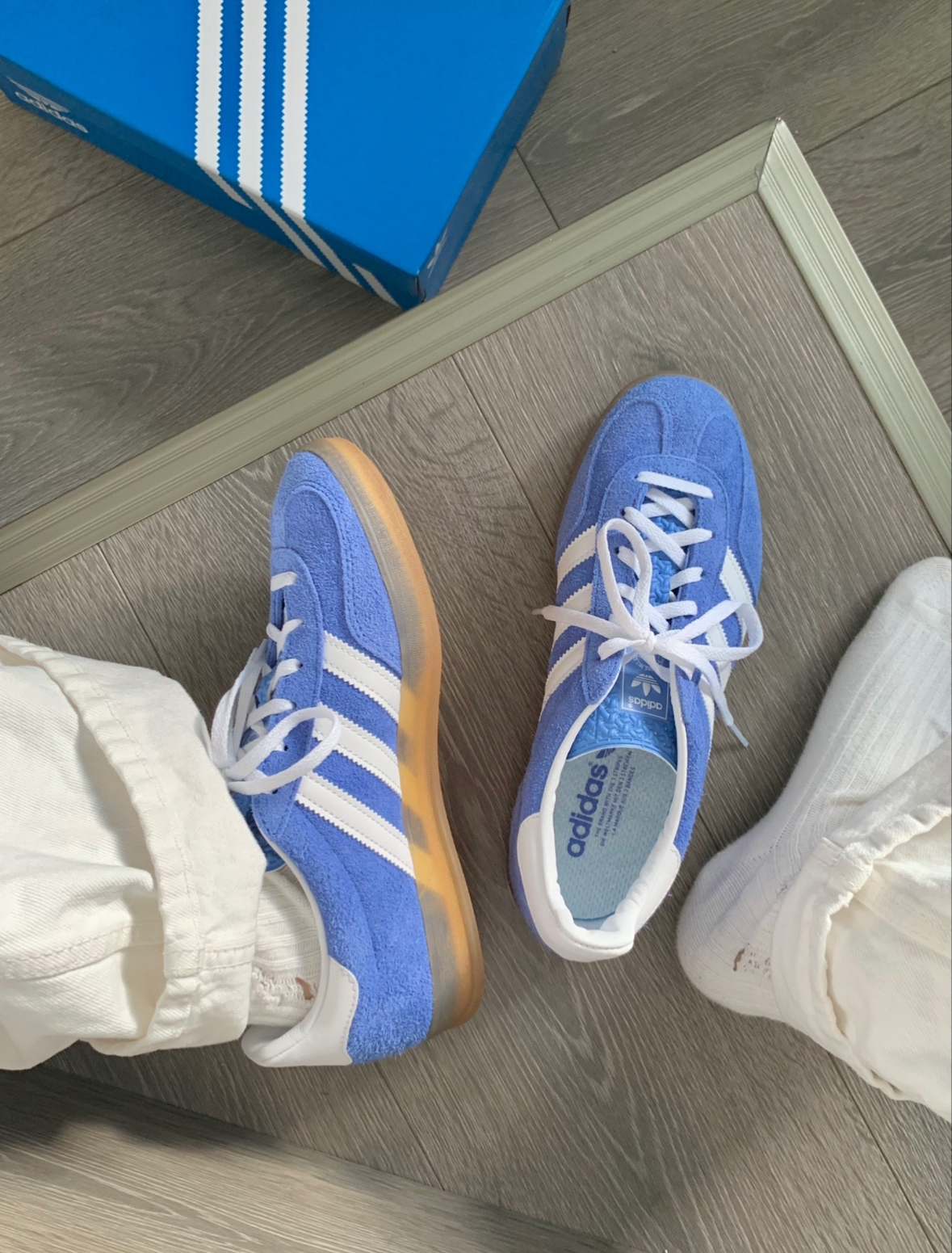 Adidas Originals Gazelle 天空藍 水藍 藍 麂皮 焦糖底 復古 HQ8717/預購