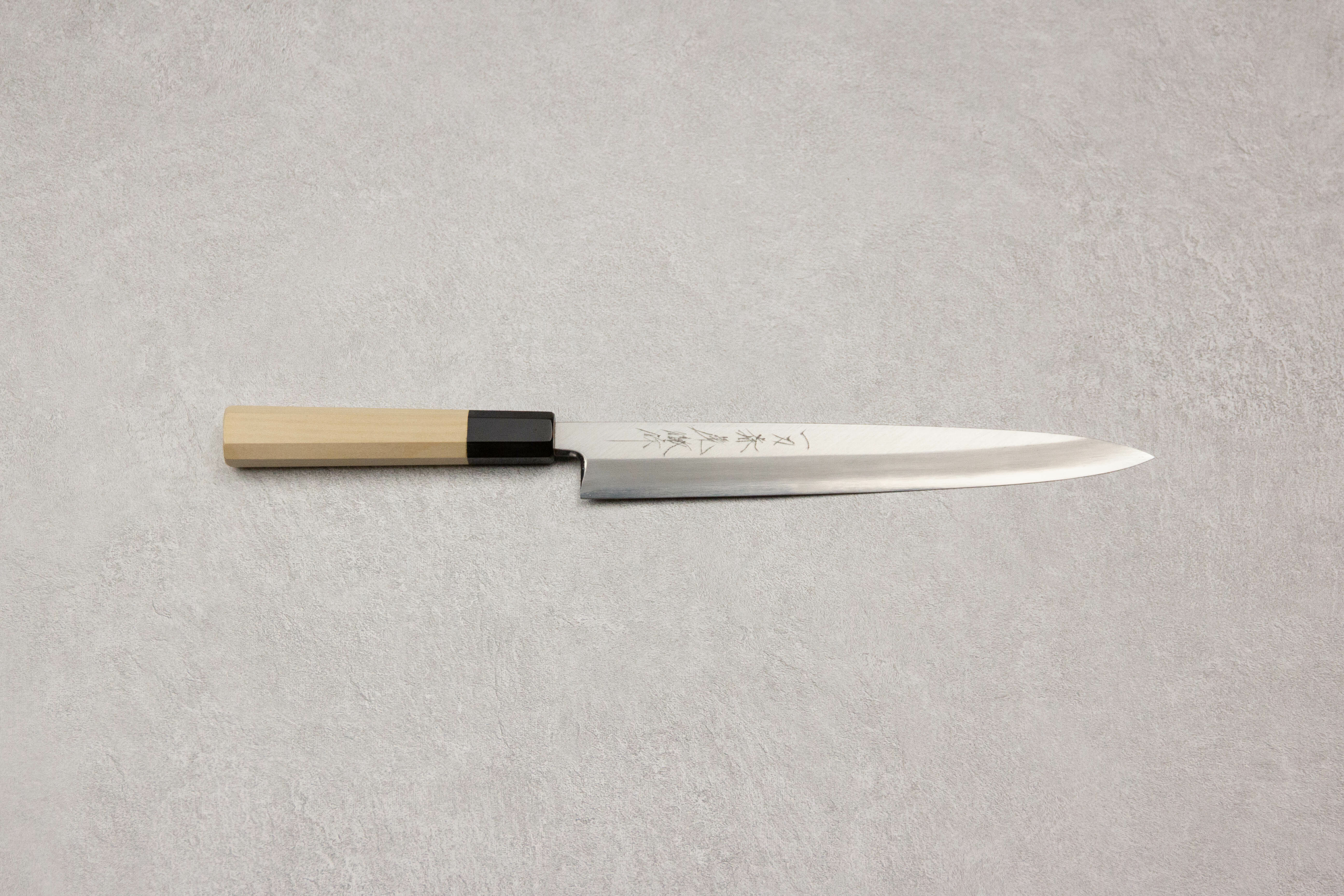 高橋楠一刀齋虎徹中霞銀三鋼正夫柳刃240 mm