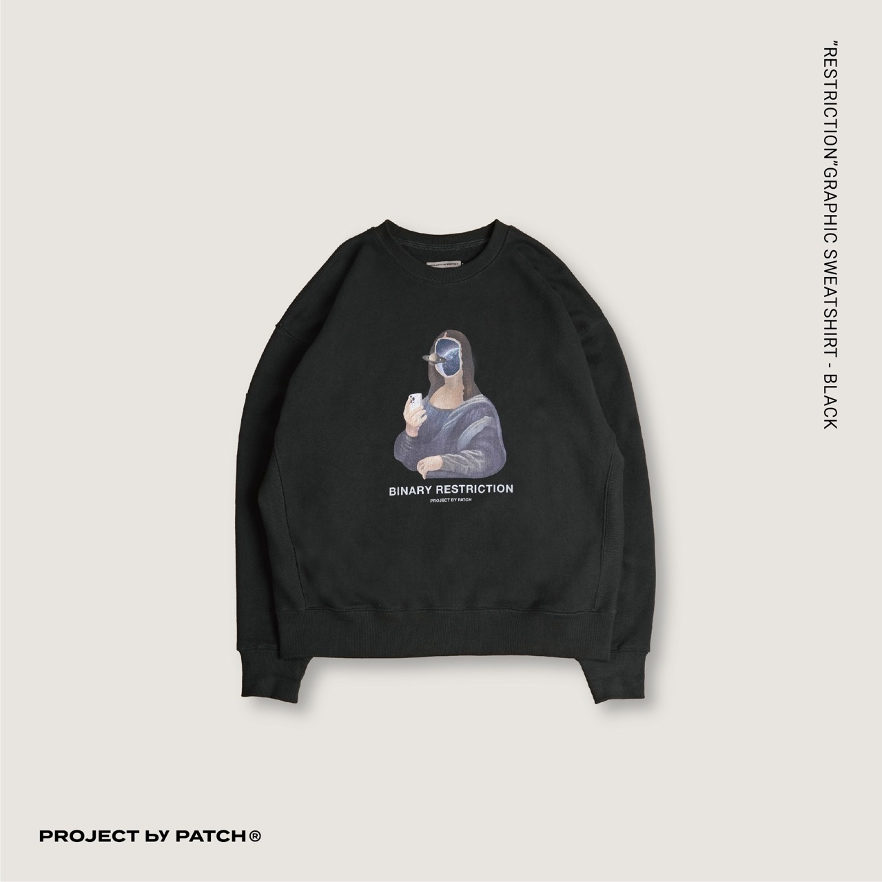 P.B.P -  "RESTRICTION" GRAPHIC SWEATSHIRT  - BLACK