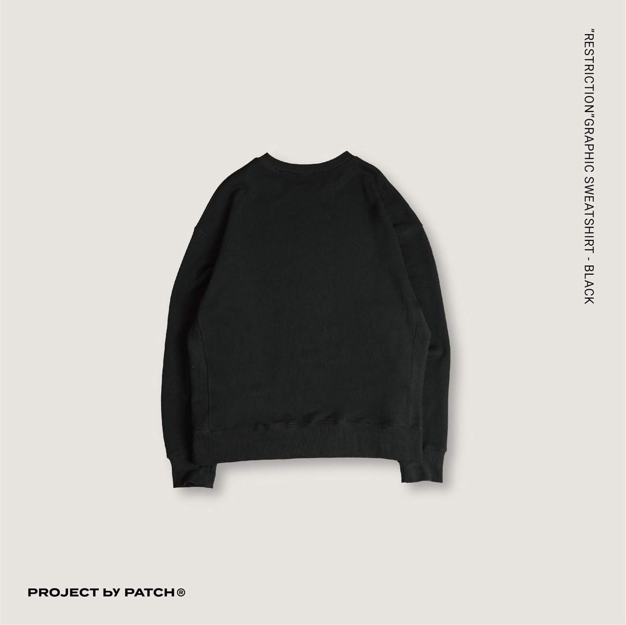 P.B.P -  "RESTRICTION" GRAPHIC SWEATSHIRT  - BLACK
