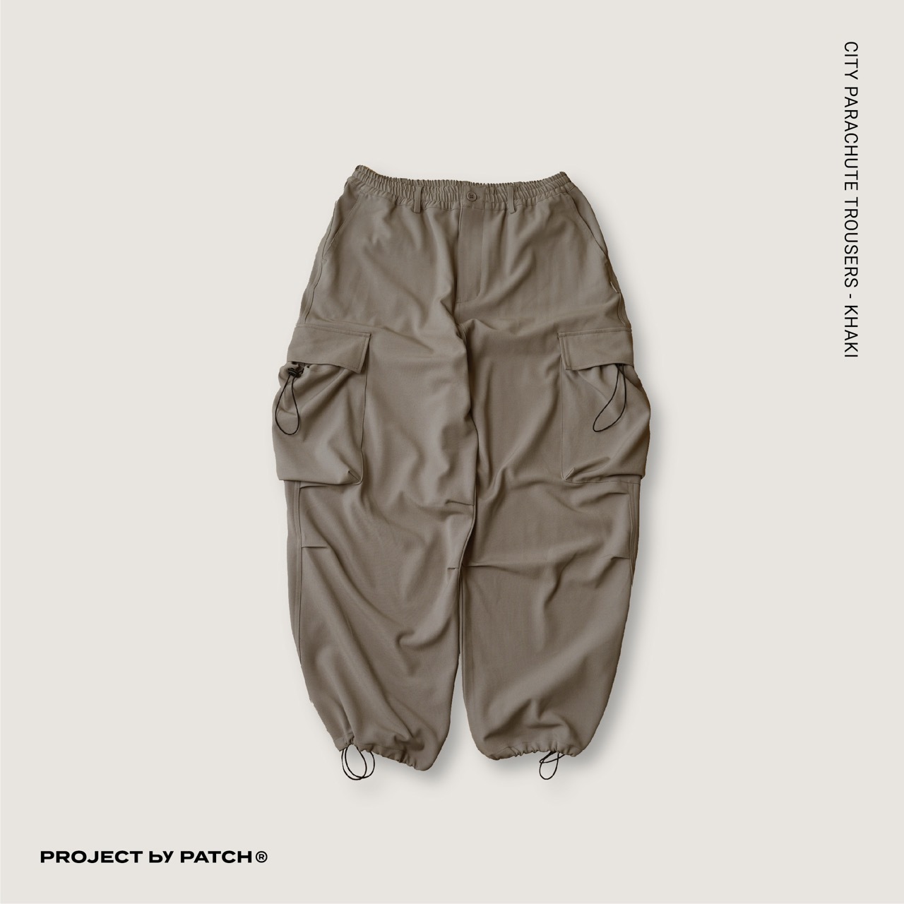 P.B.P - CITY PARACHUTE TROUSERS  - KHAKI
