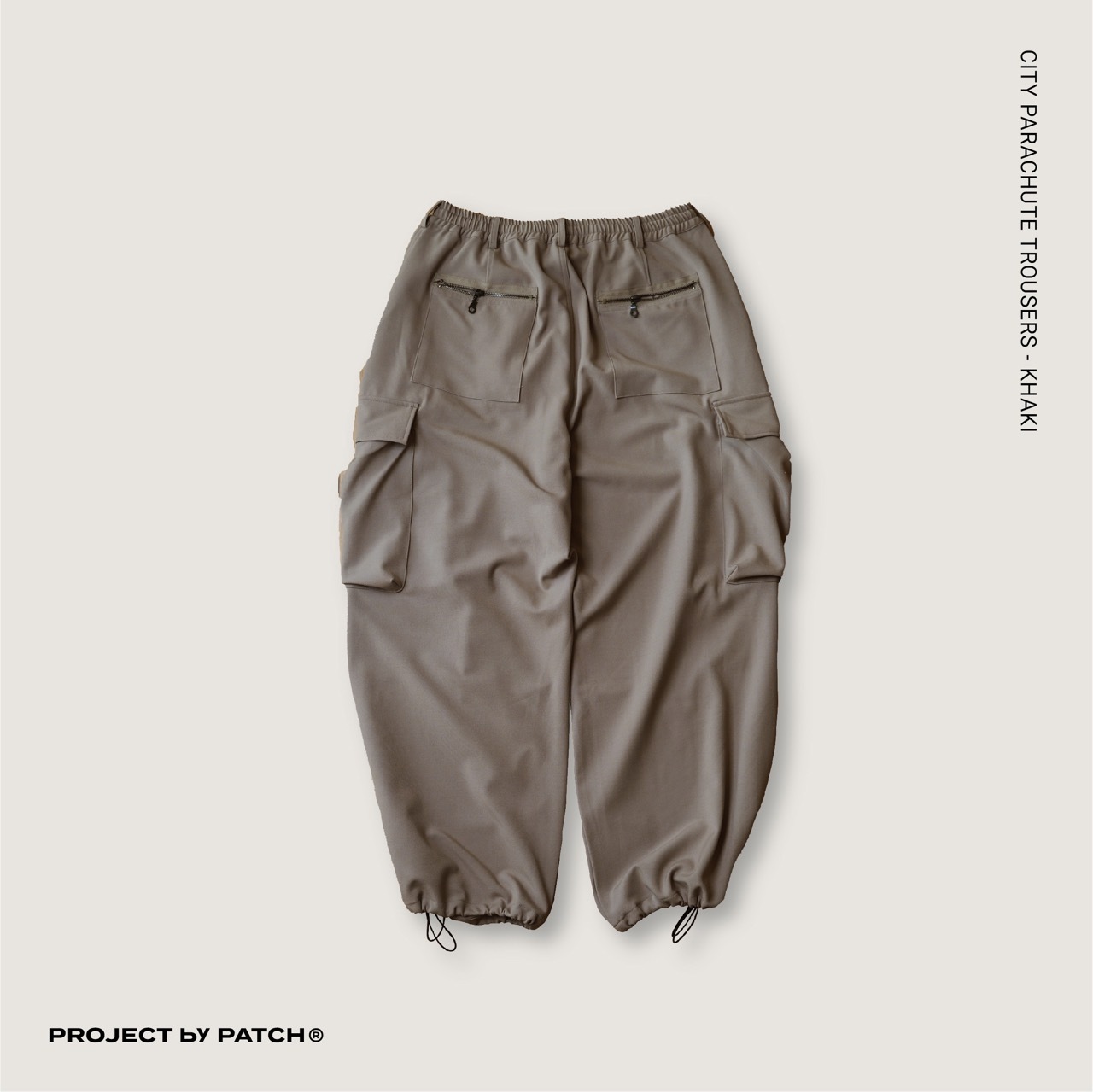 P.B.P - CITY PARACHUTE TROUSERS  - KHAKI