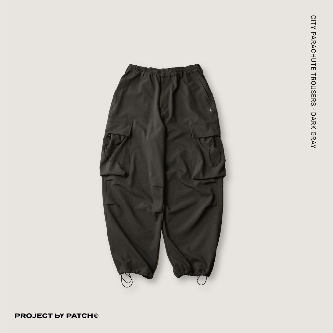 P.B.P - CITY PARACHUTE TROUSERS  - DARK GRAY