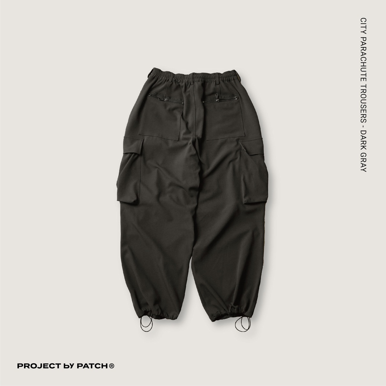 P.B.P - CITY PARACHUTE TROUSERS  - DARK GRAY