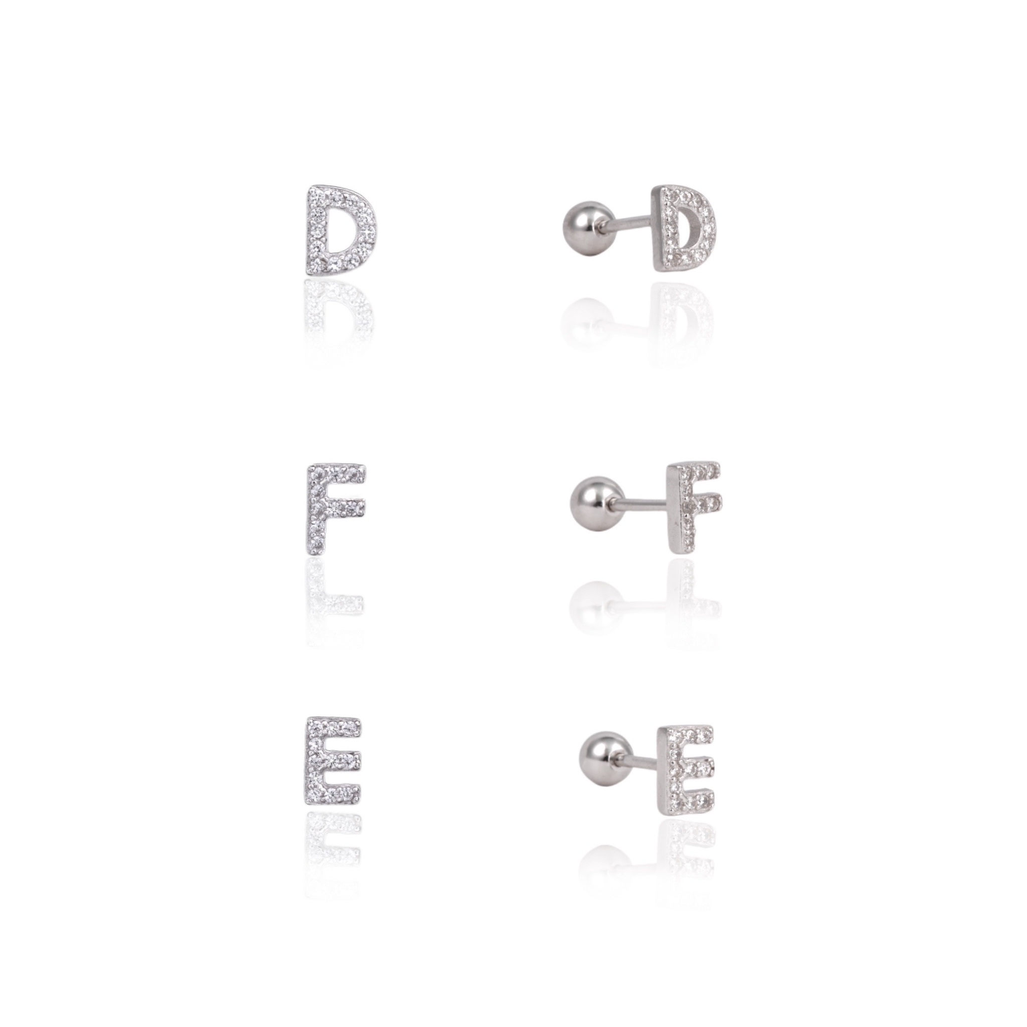 純銀鎖珠-線鋯英文字母 26款 單支價