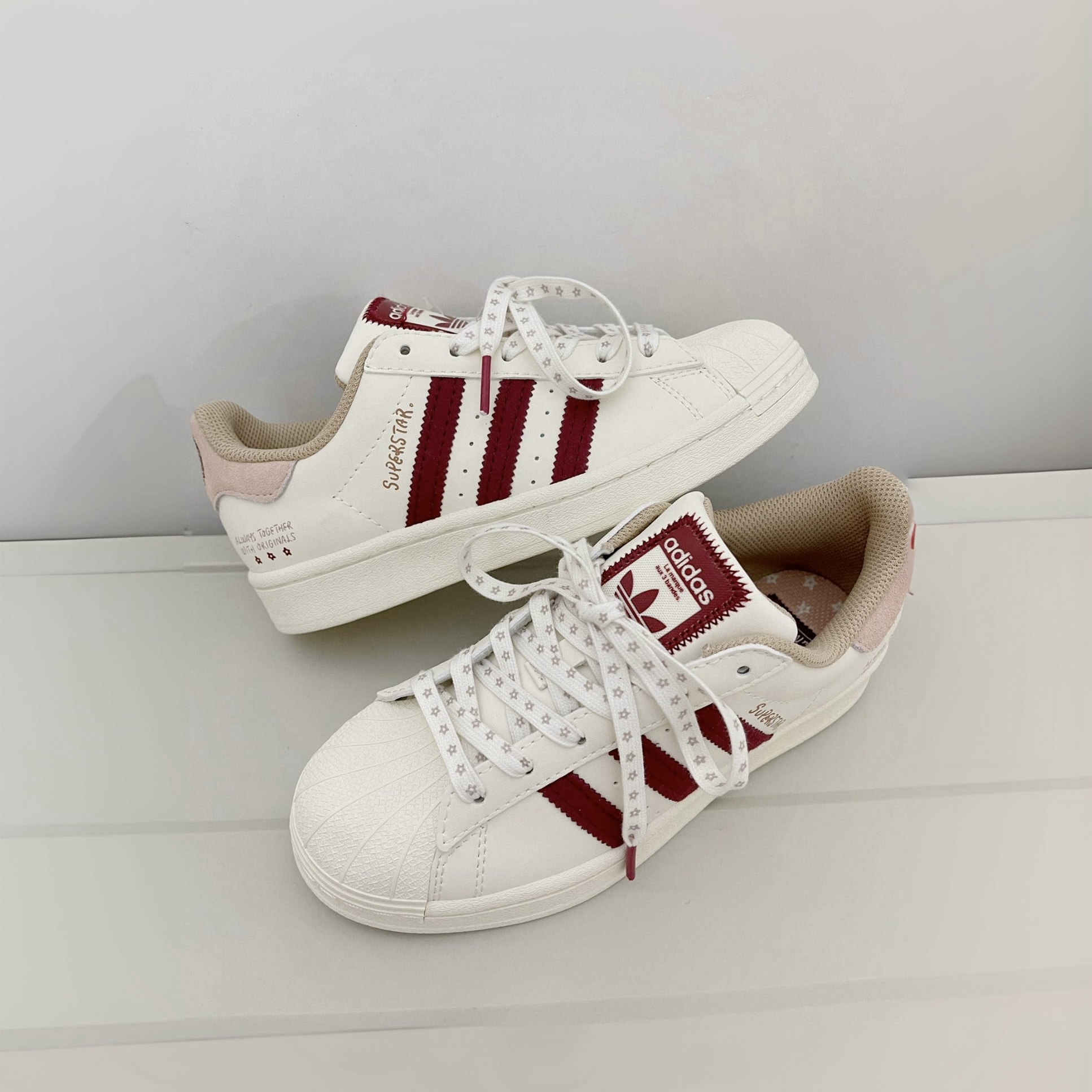 ADIDAS X YU NAGABA SUPERSTAR 粉珊茶花IG3853