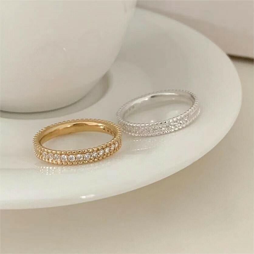 絢麗．排鑽純銀戒指