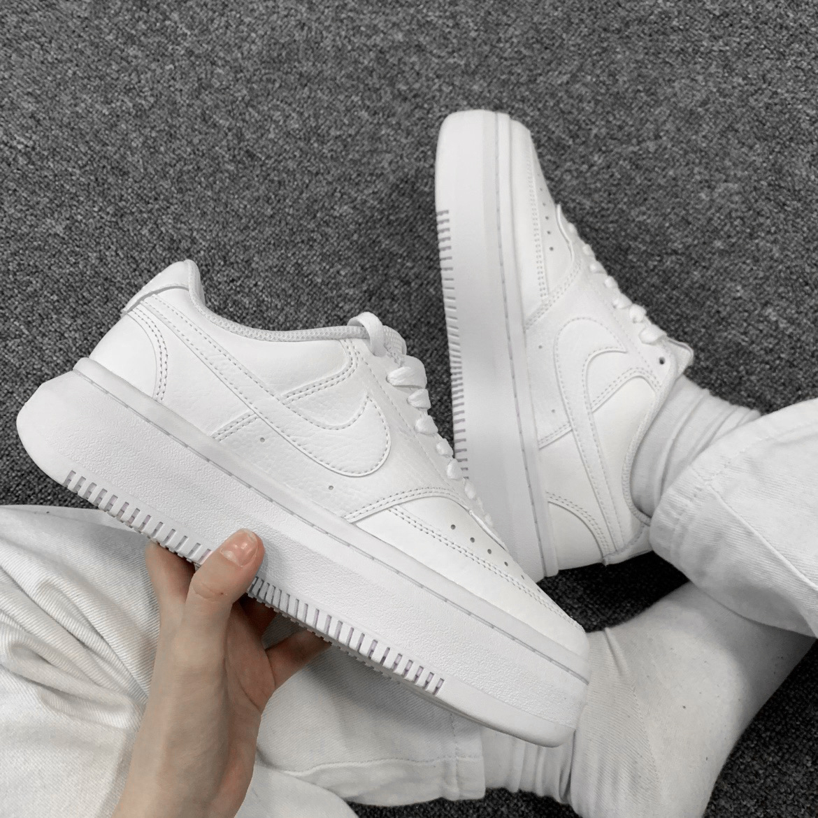 Nike Court Vision 1 Alta 純白 厚底 小白鞋 DM0113-100