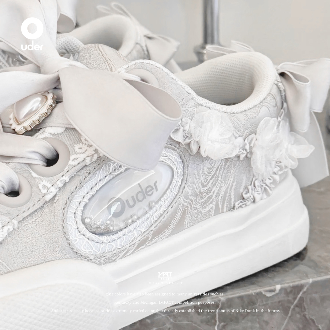 Ouder "Smiler" 開口笑 大頭鞋 白月光 玫瑰 蕾絲 珍珠 限定款 OUD010HUN