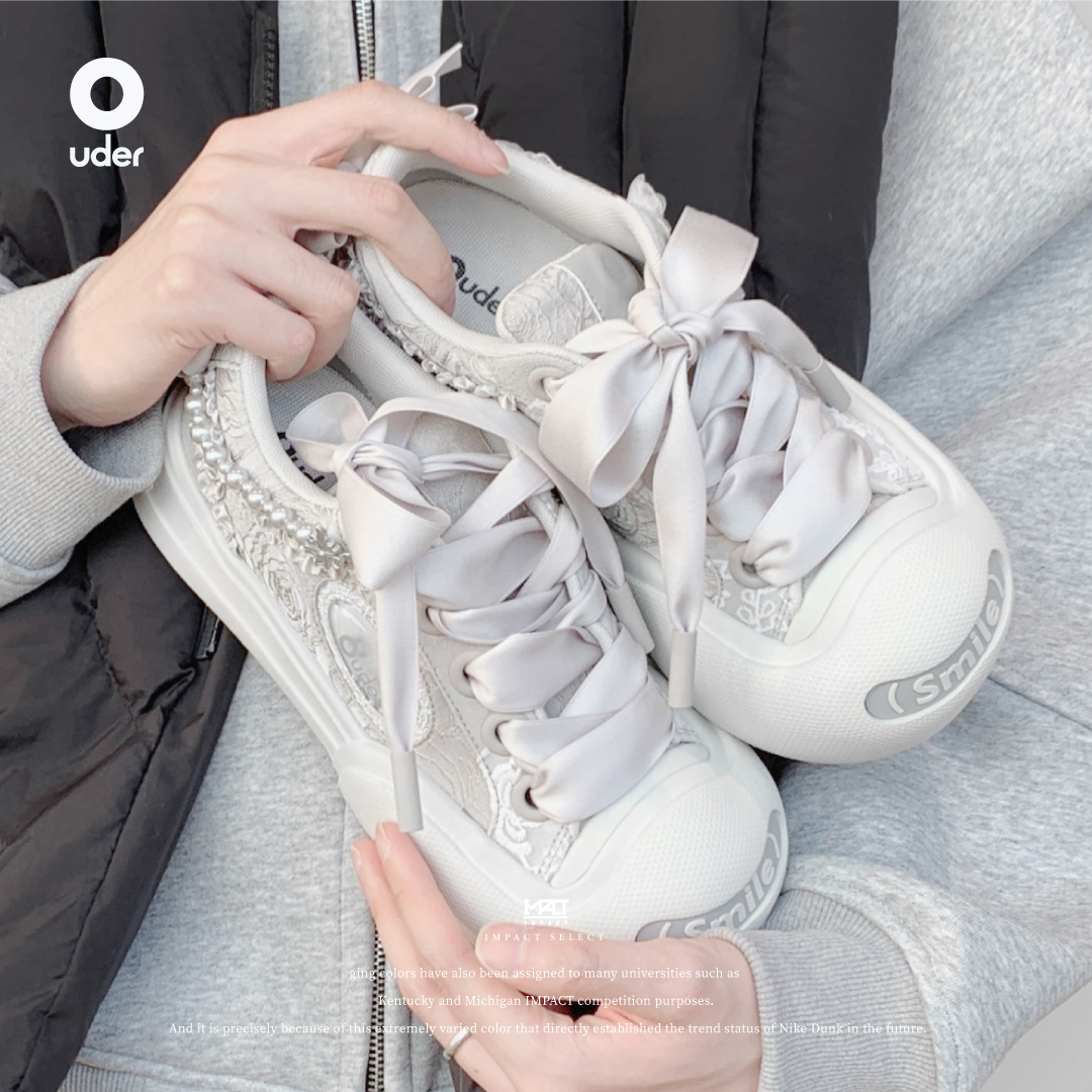 Ouder "Smiler" 開口笑 大頭鞋 白月光 玫瑰 蕾絲 珍珠 限定款 OUD010HUN