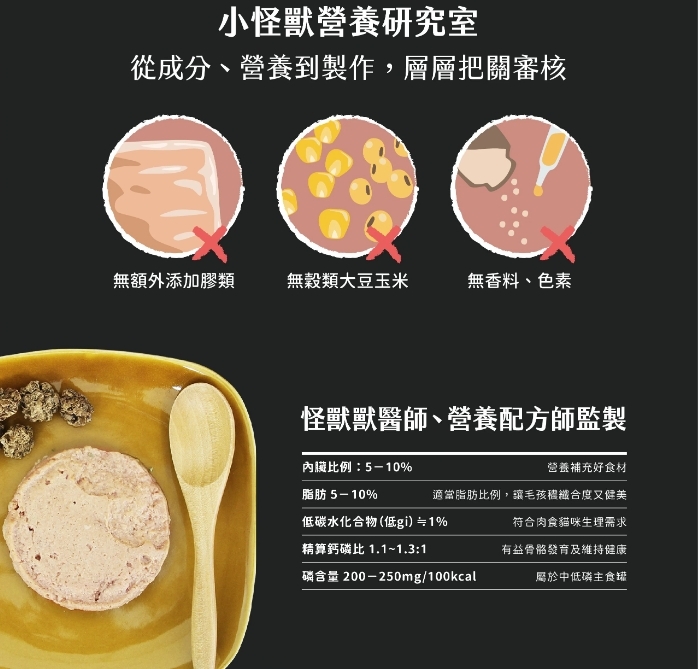 怪獸部落｜貓咪無膠主食罐 (一種肉/二種肉 )