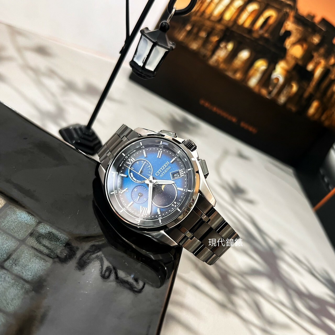 【CITIZEN 星辰】夜川月限定款光動能鈦金月相電波錶BY1007-60L 41.5mm 現代鐘錶