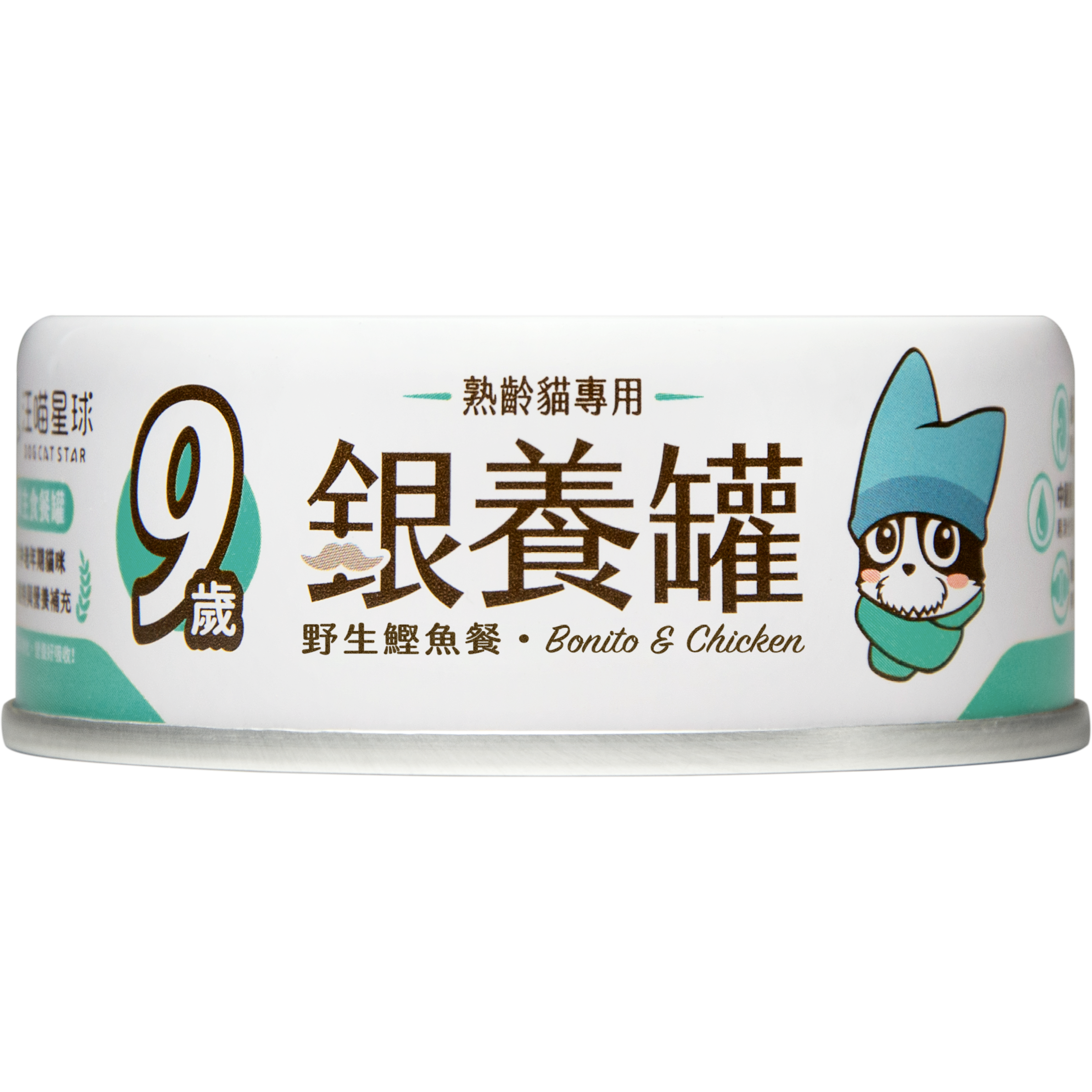 汪喵星球 – 98% 低磷無膠 老貓營養主食罐 (野生鰹魚) 80g (原箱24罐優惠 $324)