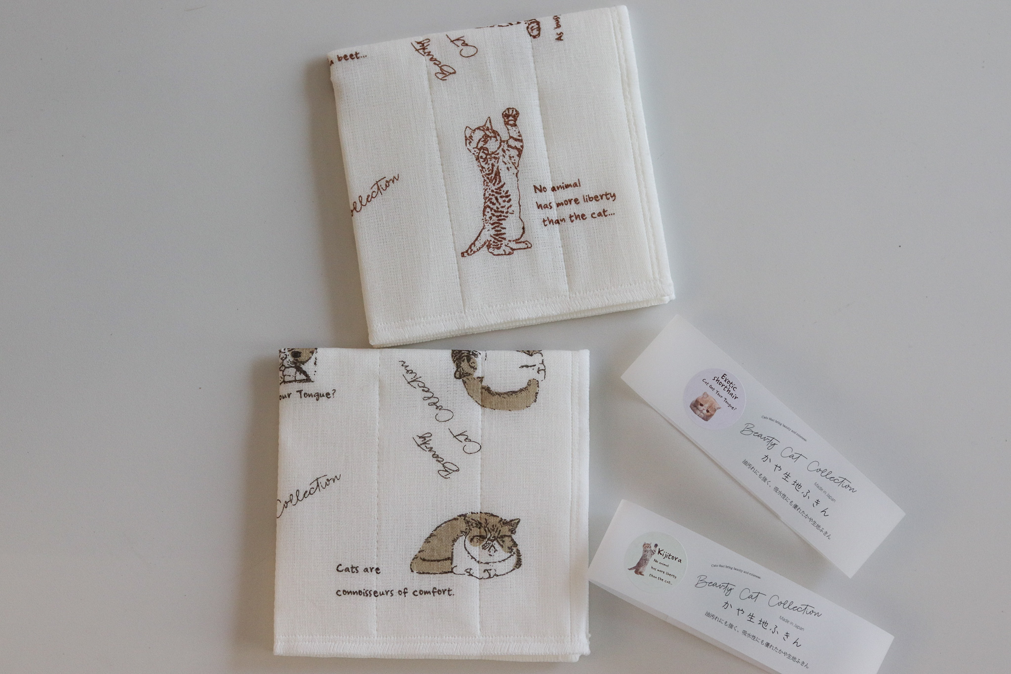 Kijitora 貓咪 蚊帳生地 廚房抹布 家事巾